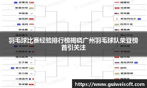 羽毛球比赛经验排行榜揭晓广州羽毛球队荣登榜首引关注