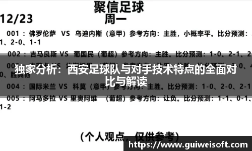 独家分析：西安足球队与对手技术特点的全面对比与解读