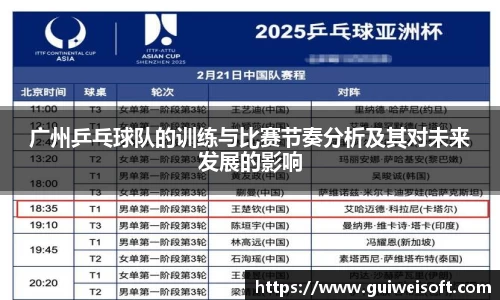 广州乒乓球队的训练与比赛节奏分析及其对未来发展的影响