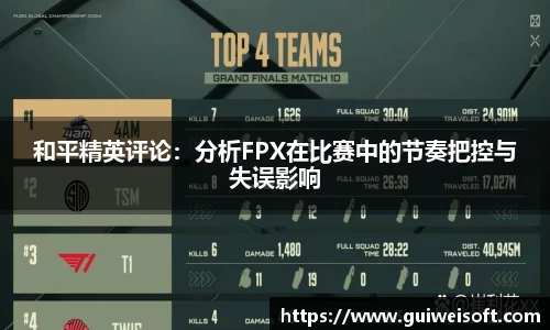 和平精英评论：分析FPX在比赛中的节奏把控与失误影响